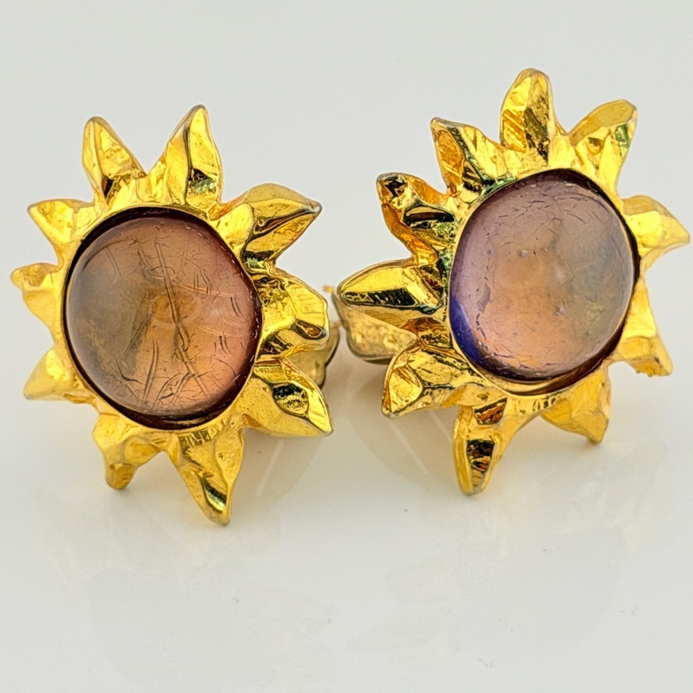 Vintage  Edouard Rambaud sun earrings